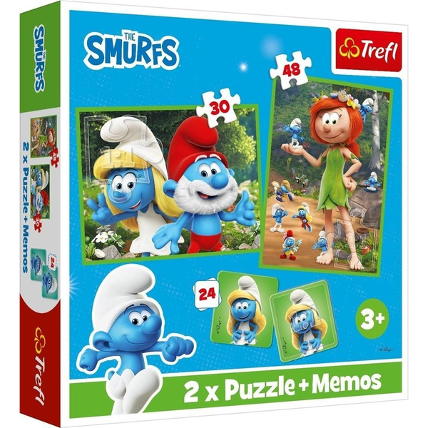 PUZZLE TREFL 2IN1 MEMO THE SMURFS AND HIS FRIENDS