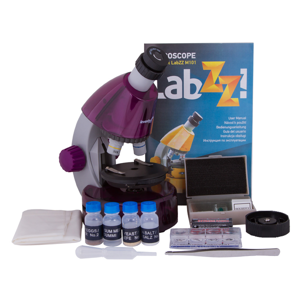 Levenhuk LabZZ M101 Biológiai mikroszkóp gyerekeknek - Amethyst (Ametiszt)