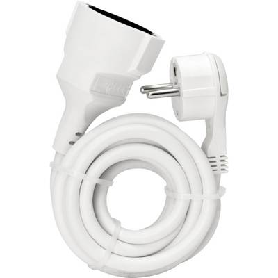 Hálózati hosszabbítókábel, fehér, 3 m, HO5VV-F 3 G 1,5 mm2, Kopp 143602080 (143602080)