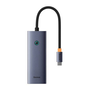 BASEUS UltraJoy 5-Port HUB Grey USB-C to HDMI 4K 30Hz + USB 3.0