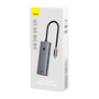 BASEUS UltraJoy 5-Port HUB Grey USB-C to HDMI 4K 30Hz + USB 3.0