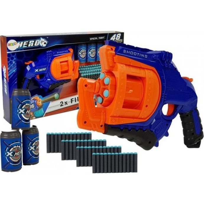 Habpatronos Pisztoly - 48 Patronnal, Kék/Narancssárga (8461)