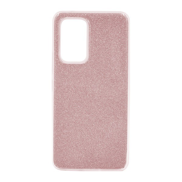 Szilikon telefonvédő (műanyag belső, csillogó hátlap) RÓZSASZÍN [Samsung Galaxy A53 (SM-A536) 5G] (5996591152615)