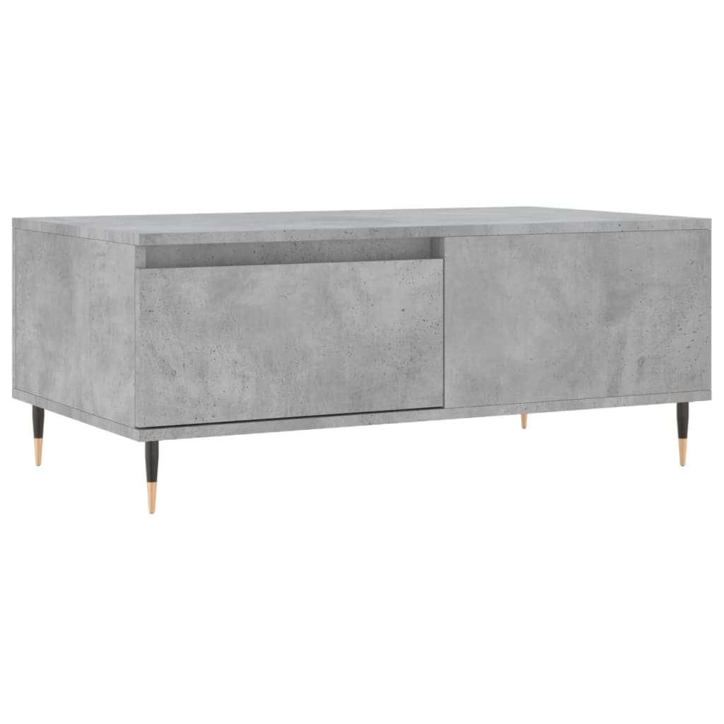 betonszürke szerelt fa dohányzóasztal 90x50x36,5 cm (830800)