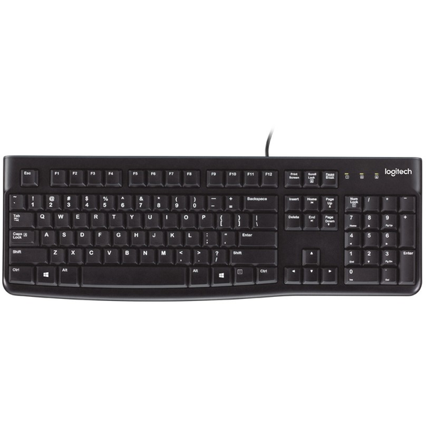 Logitech Keyboard K120 for Business клавиатура Универсален USB QWERTY Испански Черен