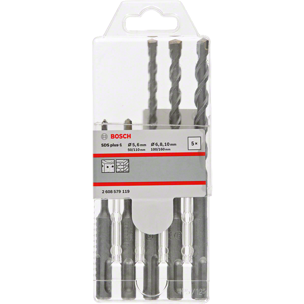Bosch SDS-plus kalapácsfúró plus1 5/6/6/8/10 2608579119