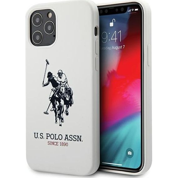 US Polo Silicone Collection iPhone 12 / 12 Pro Telefon tok - Fehér (111622)