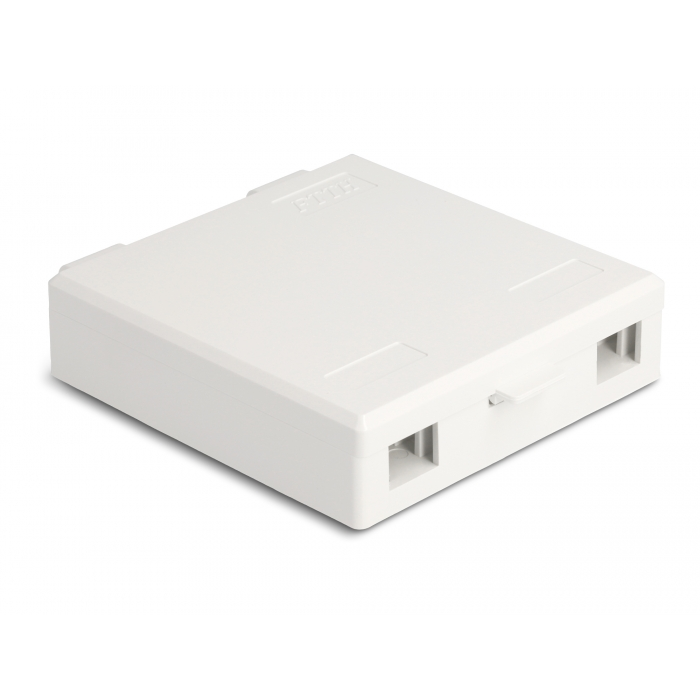 Delock Fehér száloptikai csatlakozódoboz falra szereléshez 2 db SC Simplex vagy LC Duplex-hez (87139) (87139)