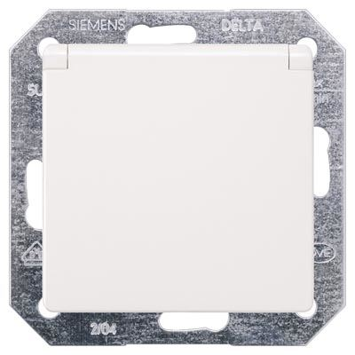 Siemens 5UB1915 DELTA I-SYSTEM csapófedeles 2P+F dugalj titánfehér (5UB1915)