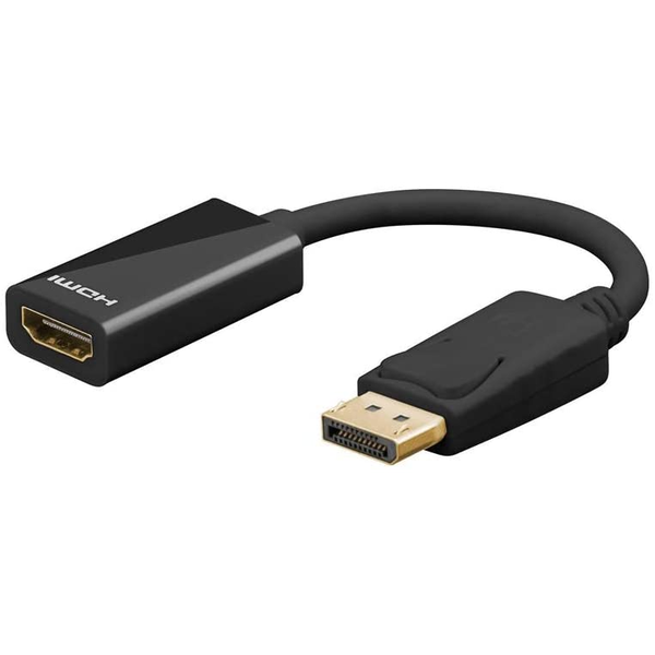 DisplayPort > HDMI Adapterkabel 1.2 (schwarz, 10cm)