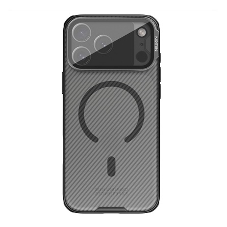 NILLKIN iPhone 17 Pro Max NILLKIN CAMSHIELD PROP MAGNETIC szilikon telefonvédő ütésállóság, csíkos, ÁTLÁTSZÓ/FEKETE (GP-177752)