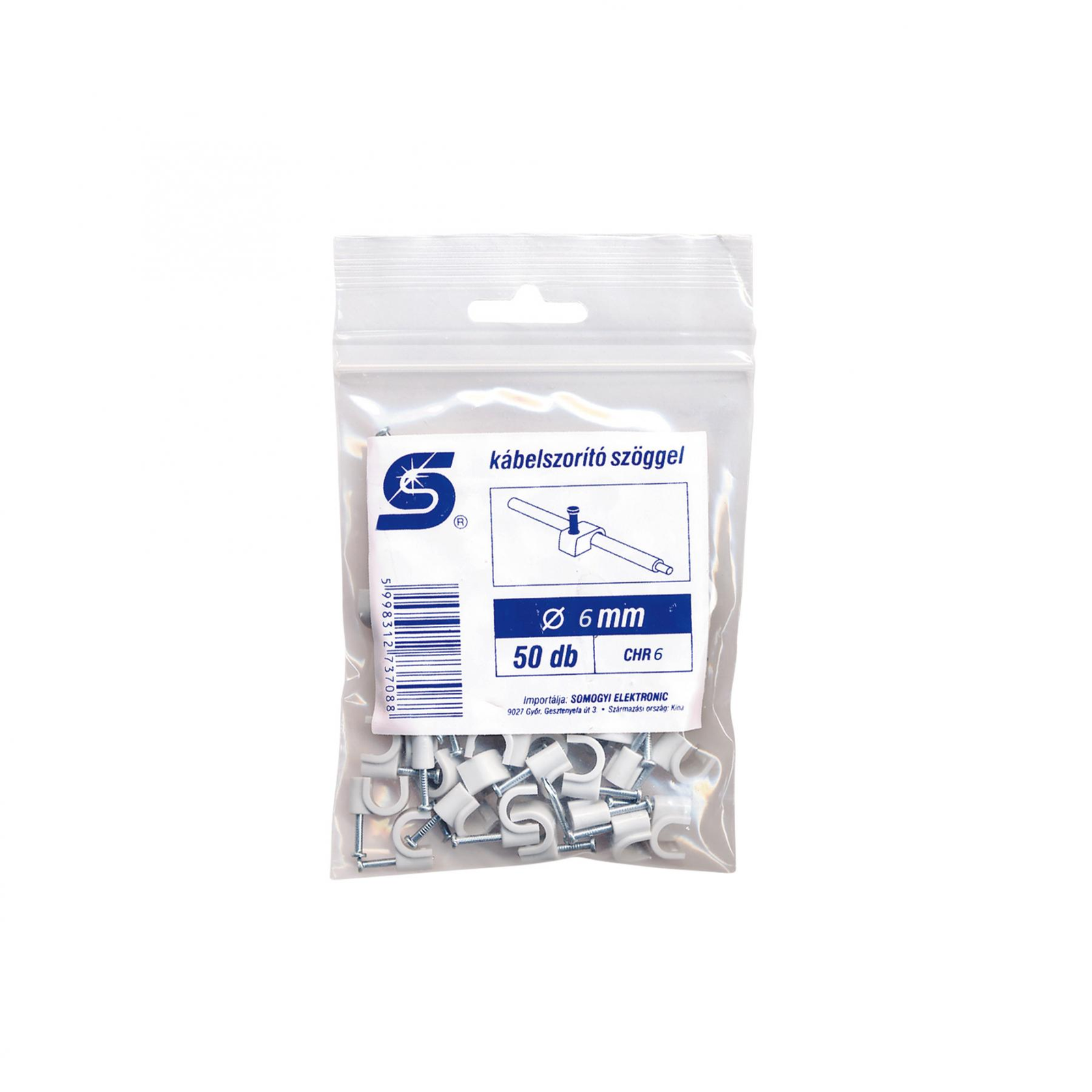 Somogyi CHR 6 Kábelbilincs szöggel 6mm 50db (CHR 6)