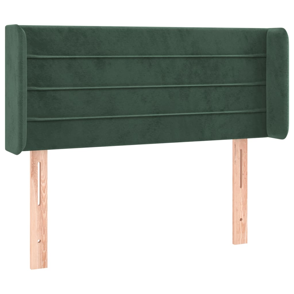 sötétzöld bársony fejtámla 93x16x78/88 cm (3118947)