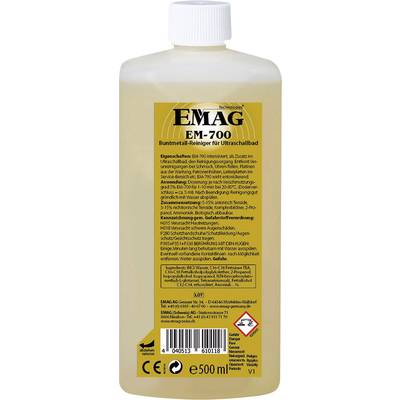Ultrahangos tisztító folyadék, oxidáció mentesítő anyag színesfémekhez, 0,5 l, Emag EM700 16016 (16017)
