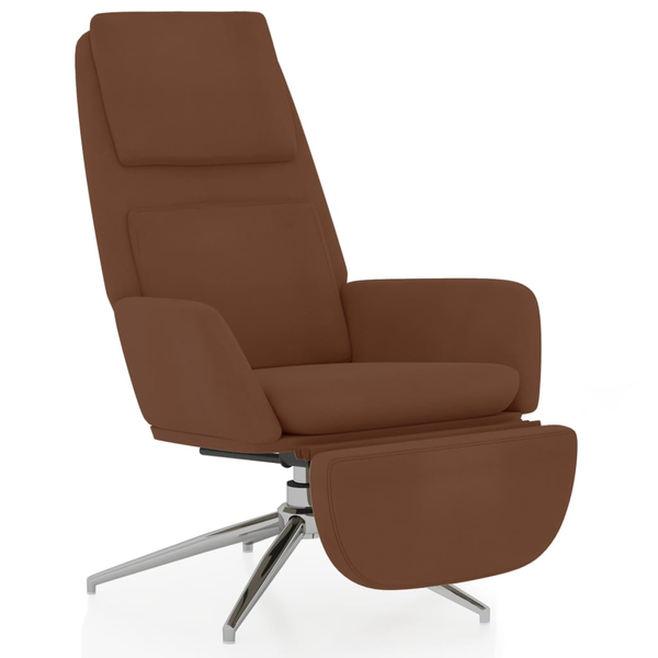 barna mikroszálas szövet pihenőfotel lábtartóval