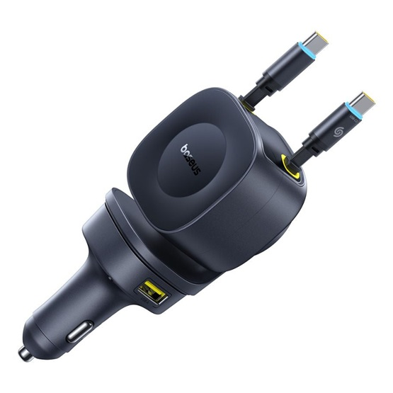 BASEUS PrimeTrip VR2 Max autós gyorstöltő 100W 3×USB-C + 1×USB-A fekete C0206601