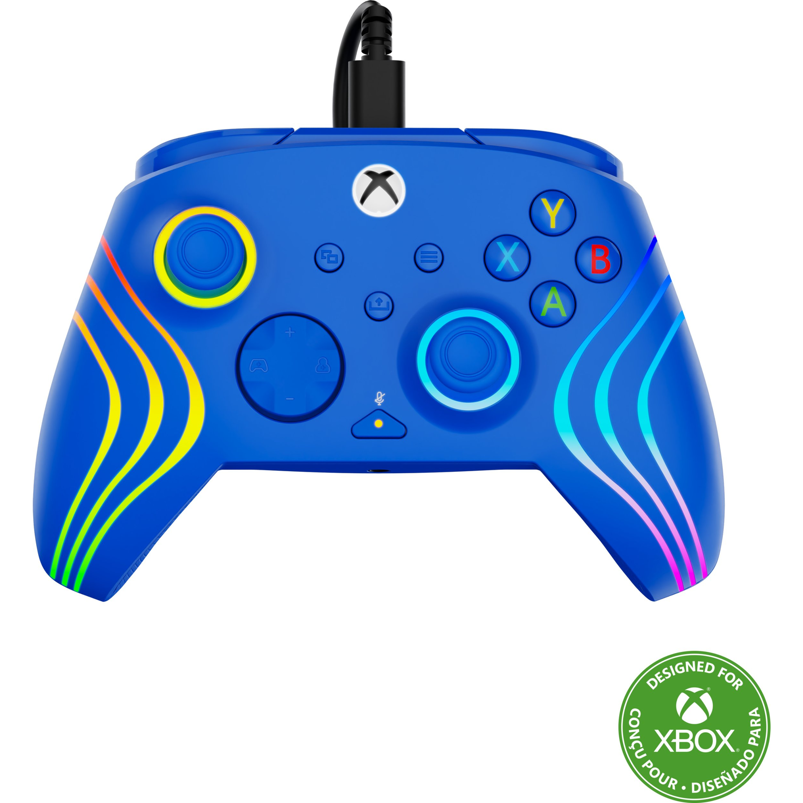 Turtle Beach TBC-2002-25 Afterglow Wave RGB PC/Xbox One/Xbox Series X|S vezetékes kék kontroller (TBC-2002-25)