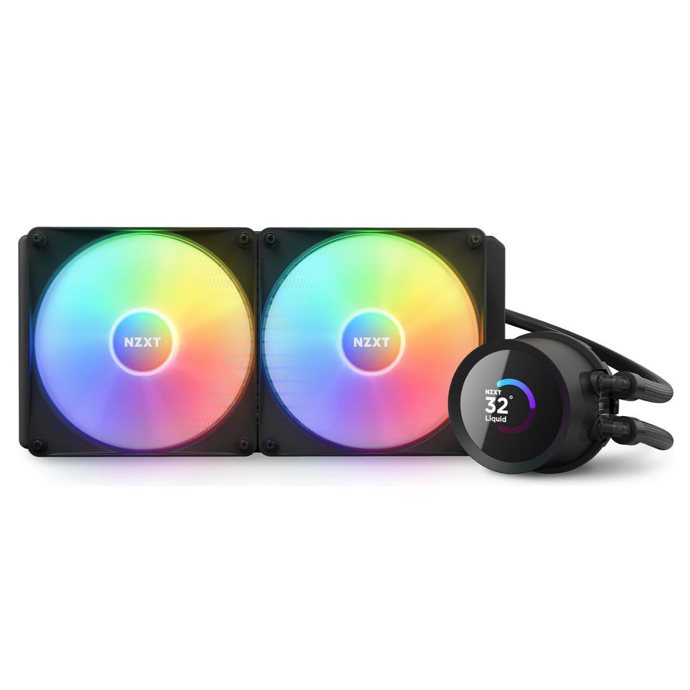 NZXT Kraken 280 RGB Folyadékhűtés LCD Kijelzővel Fekete (RL-KR280-B1)