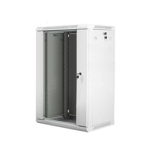 Lanberg 18U 19" fali rack szekrény 600x450mm szürke (WF01-6418-10S)