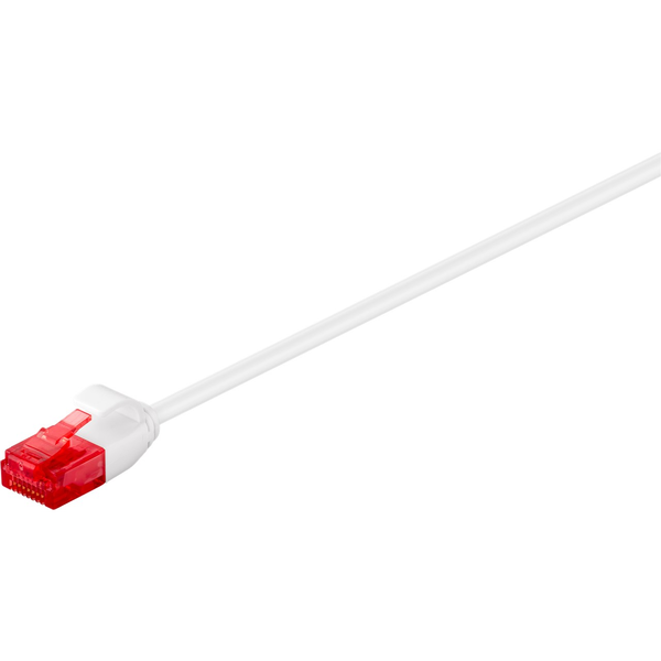 LAN kabel Patchcord CAT 6 U/UTP Slim BÍLÝ 1m RJ45