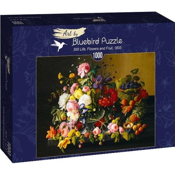 Bluebird 1000 db-os Art By Puzzle - Severin Roesen - Still Life - Flowers And Fruit 1855 60030