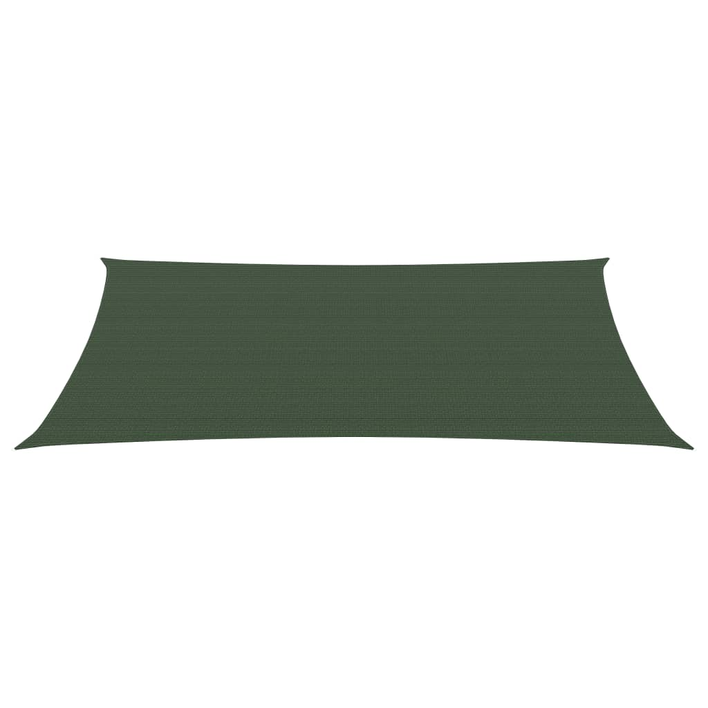 sötétzöld HDPE napvitorla 160 g/m² 6 x 8 m (311470)
