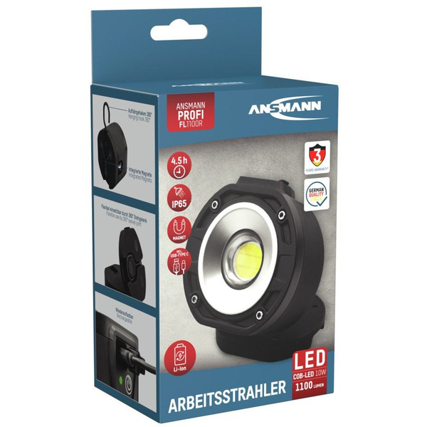 Ansmann 990-00122 Pocket FL1100R LED Munkalámpa Akkuról üzemeltetett 10 W 1100 lm
