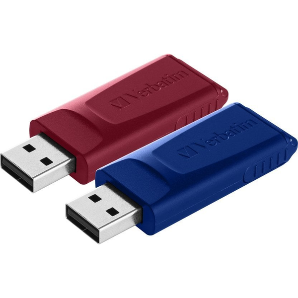 USB-Stick 2x 32GB Verbatim 3.2 Store'n GO Slider red & blue