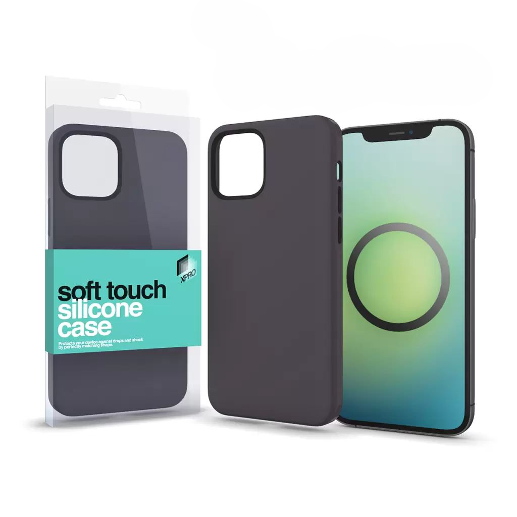 Xpro Soft Touch Silicone Apple iPhone 13 MagSafe rögzítésű tok éjfekete (126596) (xpro126596)