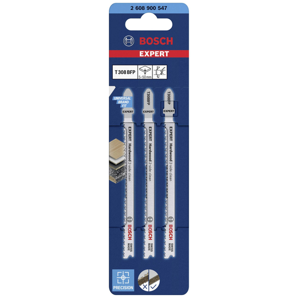 Bosch T 308 BFP Lama per seghetto alternativo Bimetallo 3 pz