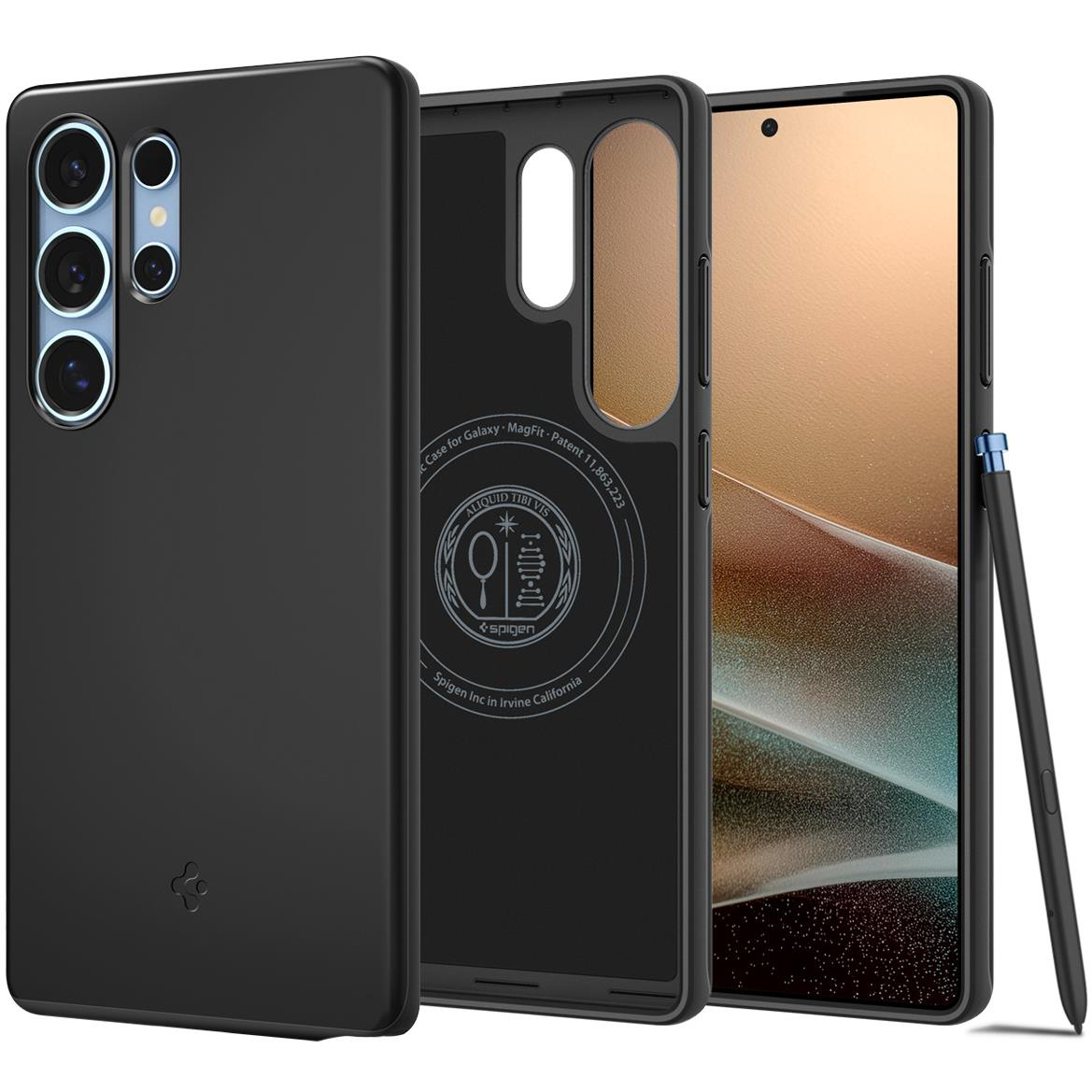 Spigen Thin Fit MagSafe Black Samsung Galaxy S 2025 Ultra tok (ACS08946)