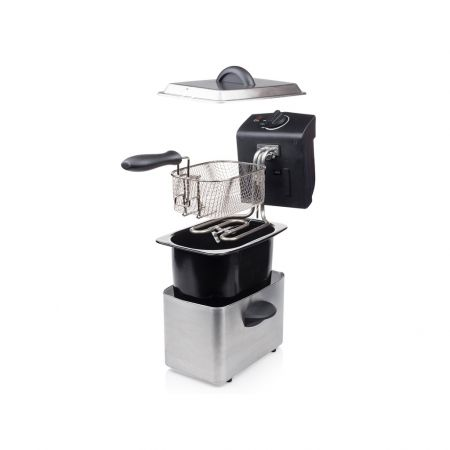 Tristar FR-6919 friteuse Enkel 2 l Vrijstaand 800 W Frituurpan Zwart, Roestvrijstaal