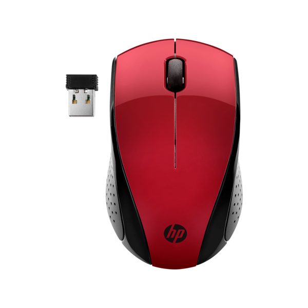 HP 220 Maus kabellos rot. schwarz