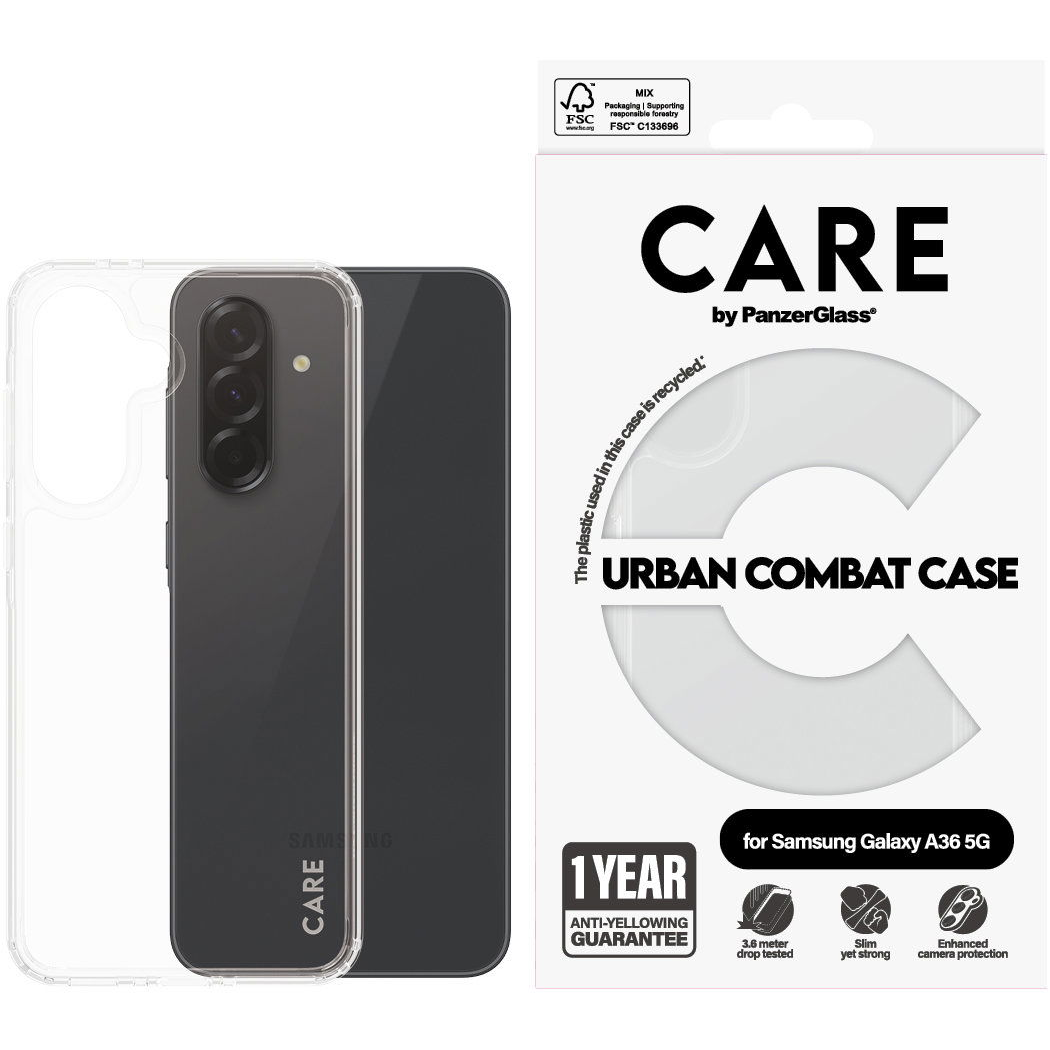 PanzerGlass CARE Samsung Galaxy A36 5G Urban Combat átlátszó tok (CRRFUBCG38083)