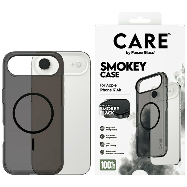 PanzerGlass CARE by ® Flagship Case Urban Explorer Smokey w. Black MagSafe iPhone Air mobiltelefon etui Cover