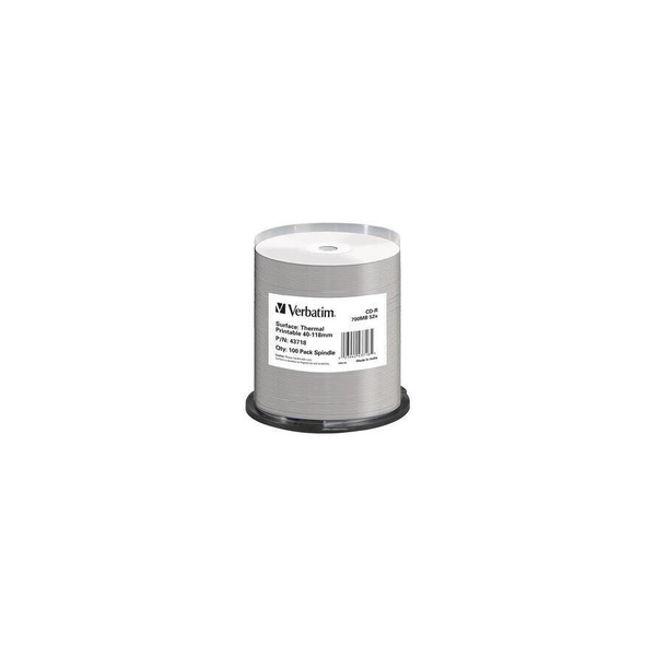 Verbatim CD-R Thermal Printable No ID Brand 700 MB 52x 100 pz