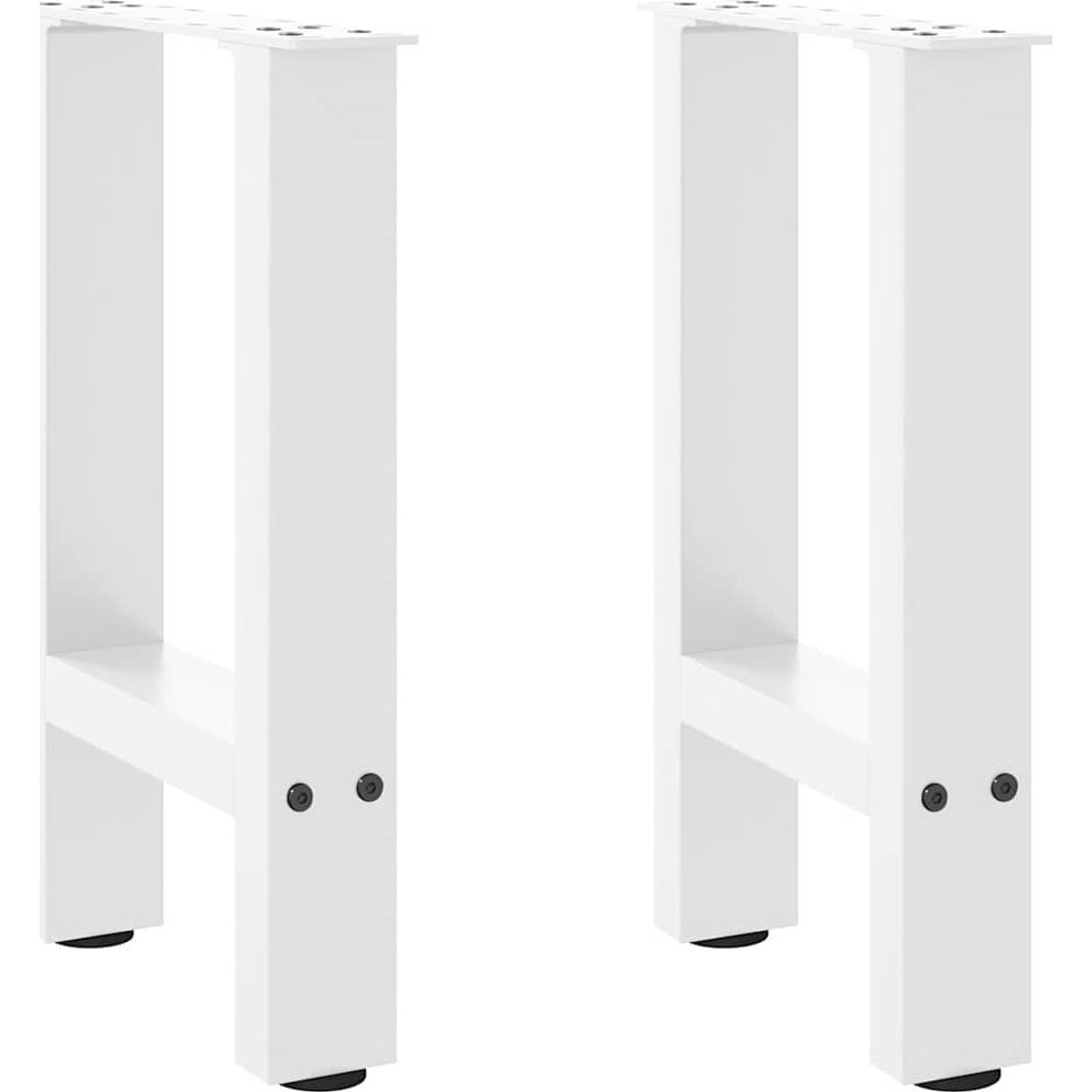 2 db fehér acél dohányzóasztal lábak 38x(42-43) cm (4013277)