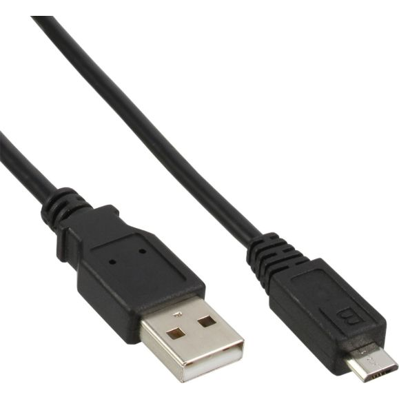 InLine 31703 USB кабел USB 2.0 0,3 м USB A Micro-USB B Черен