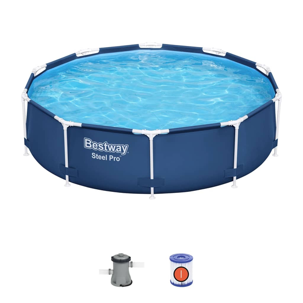 Bestway Steel Pro 56677 / 23 nadzemní bazén Rámový bazén Kulatý 4678 l Modrá