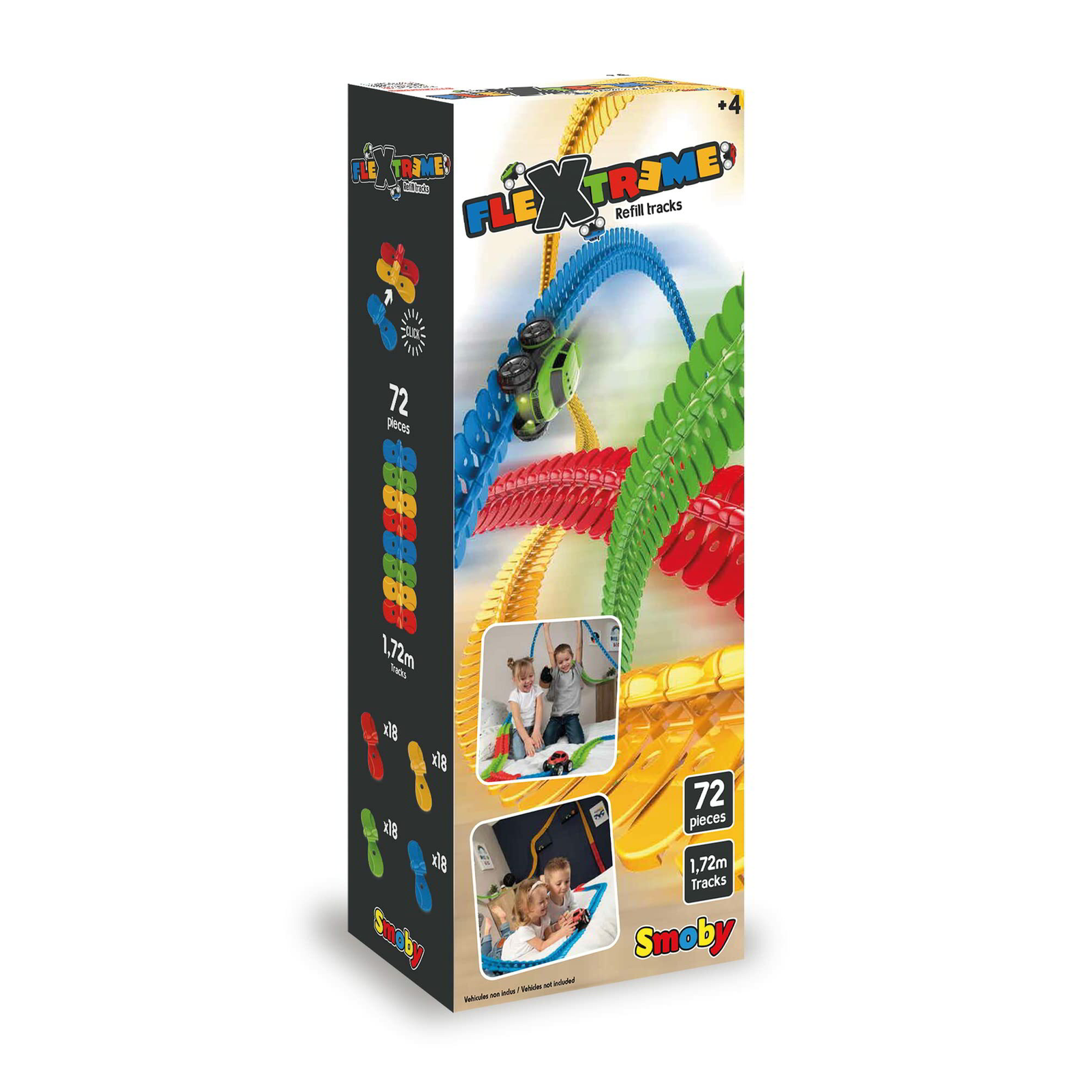 Smoby Flextreme Flexibilis 72 darabos műanyag versenypálya építő készlet (7600180904)