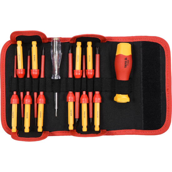 YATO YT-28290 1000V-ig Szigetelt Csavarhúzó Készlet - 12 db-os