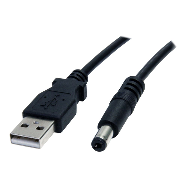 StarTech.com 3 ft USB to Type M Barrel 5V DC Power Cable - Power cable - USB (power only) (M) to DC jack 5.5 mm (M) - 3 ft - molded - black - USB2TYPEM - power cable - 91 cm