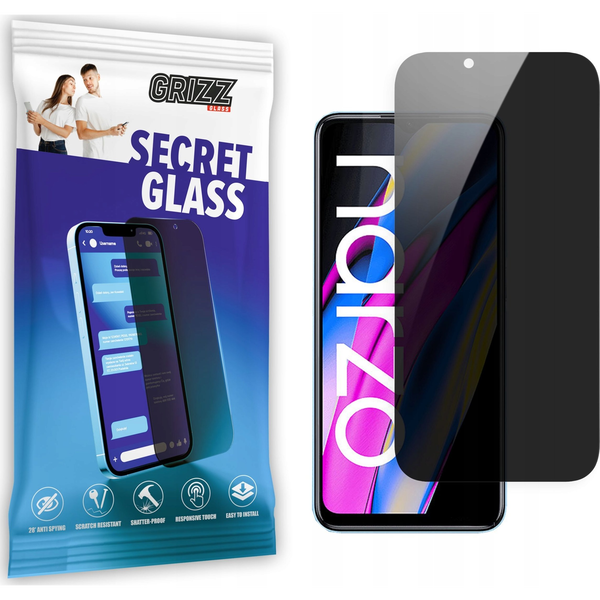  GrizzGlass Szkło prywatyzujące GrizzGlass SecretGlass Realme Narzo 50A Prime