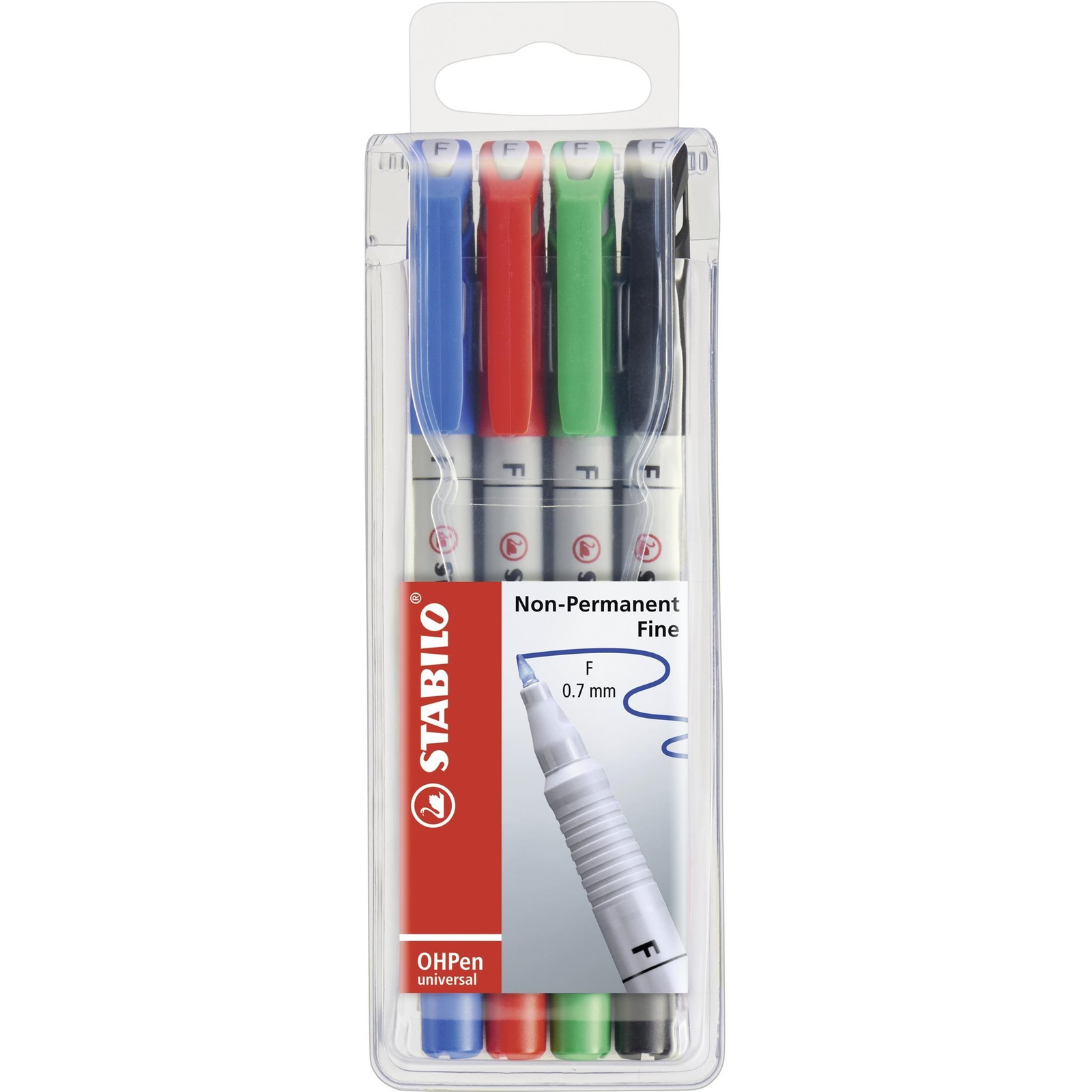 STABILO OHPen universal vízben oldható F, 4 db tok (4006381115100)