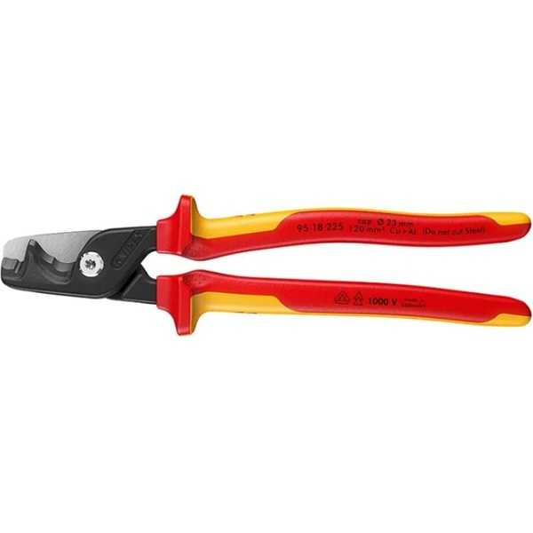 KNIPEX kábelvágó fogó, StepCut®XL, 1000 V szigetelt, 225mm (95 18 225)