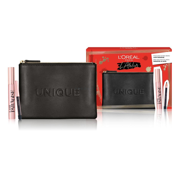 L'Oreal Paris Lash Paradise szempillaspirál és kajal szemceruza szett sminktáskával