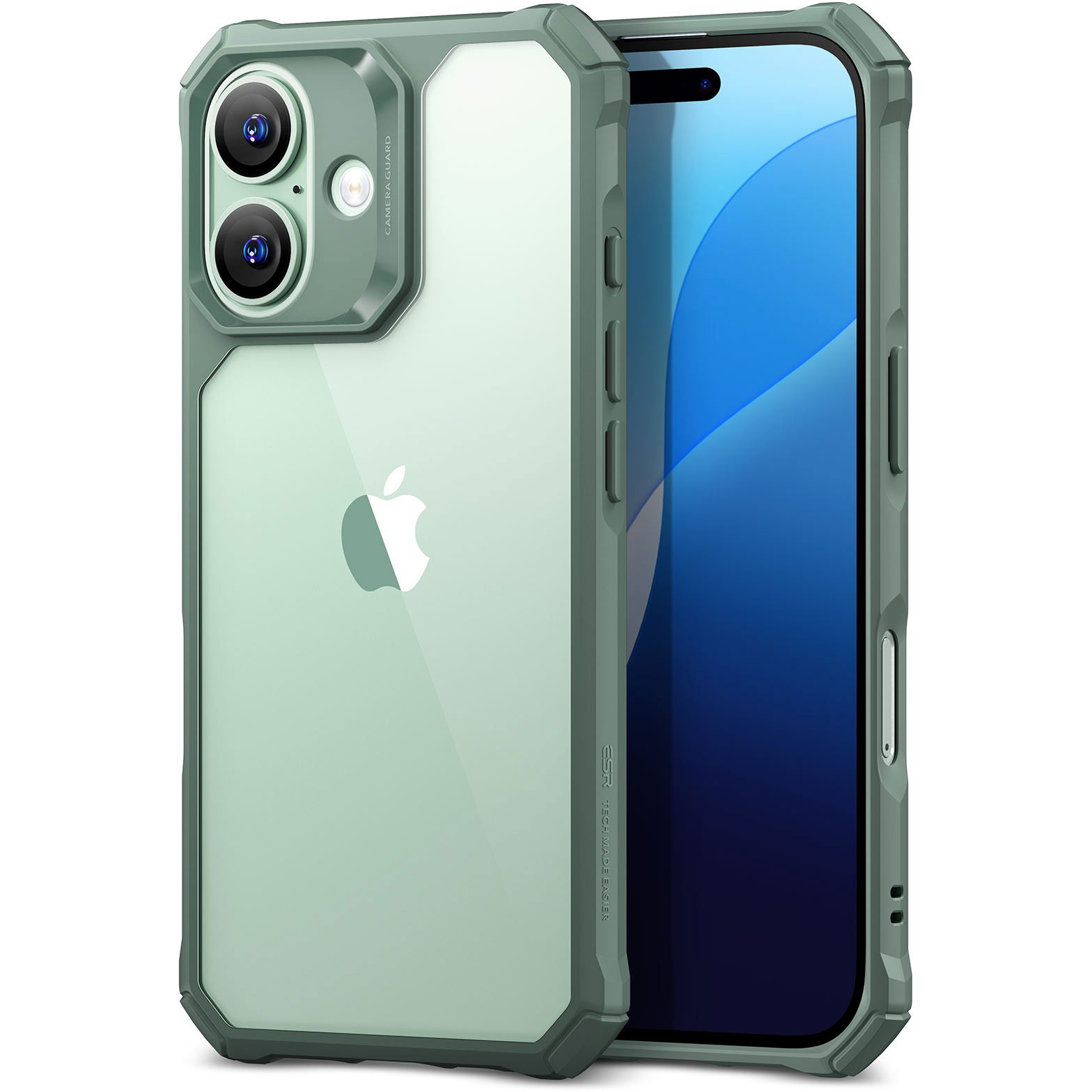 ESR Air Armor Clear Case iPhone 16 Clear Green tok (1A7750501)