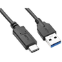 Goobay USB A/USB C, 1 m USB kábel čierny