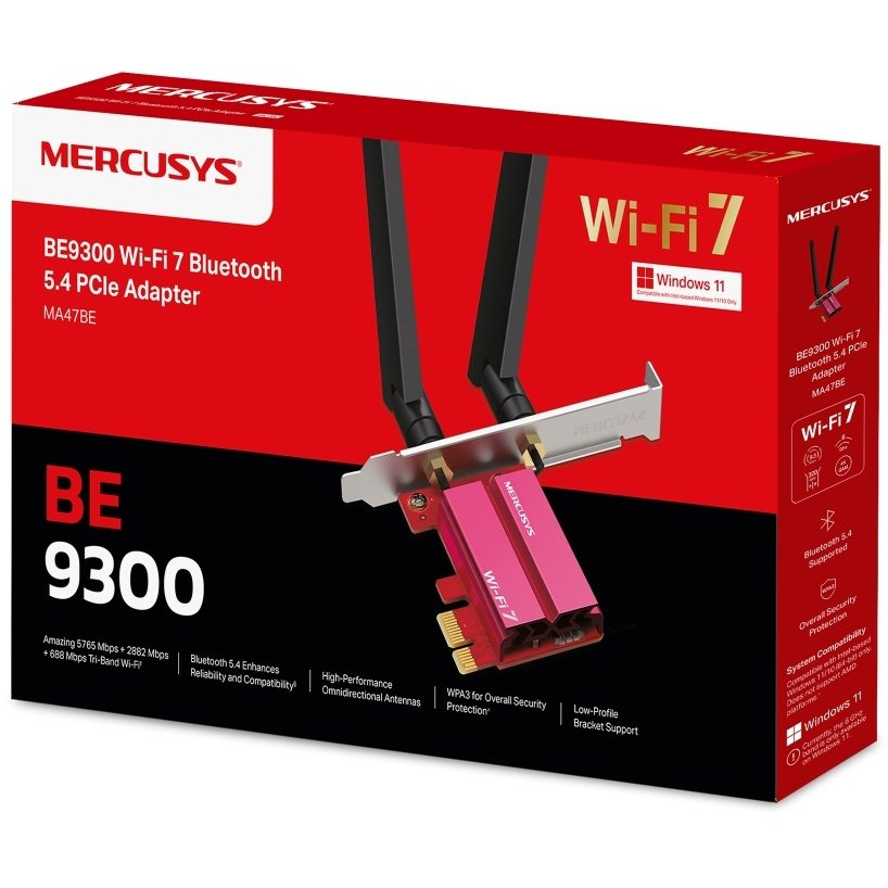 MERCUSYS MA47BE BE9300 WiFi 7 Bluetooth 5.4 PCIe Adapter (MA47BE)