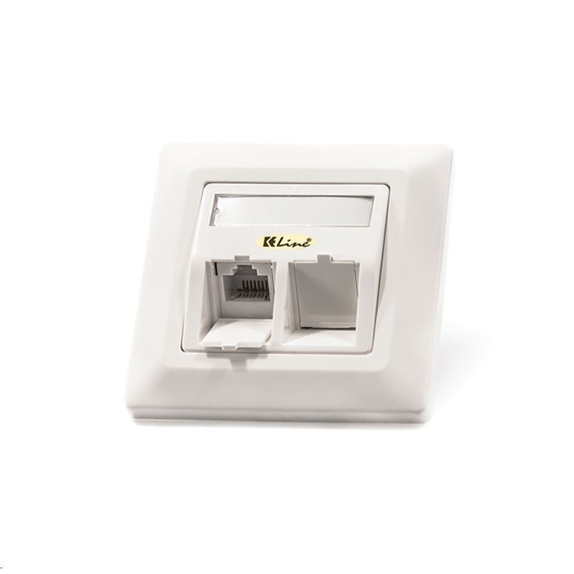 KELine Modulo50 süllyesztett 2 portos RJ-45 aljzat üres (601140-UP) (601140-UP)